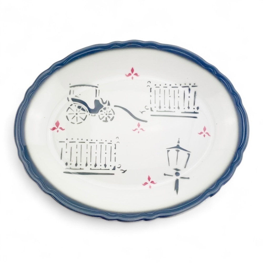 Platter Wellsville China Company Carriage Light Post​
